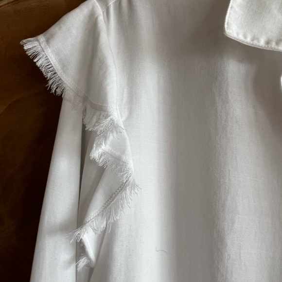 Cloth & Stone for Anthropologie NEW M white blouse - Picture 5 of 11
